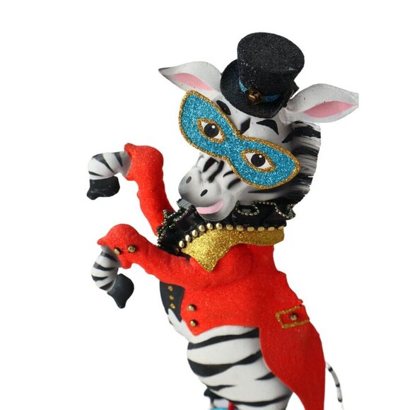 Pier 1 Halloween Enchanted Circus Zebra on a Unicycle Metal Sculpture 2018 - Picture 2 of 6